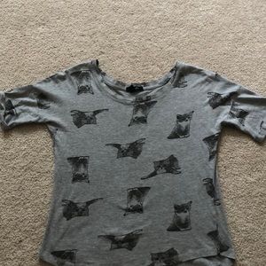 Short sleeve cat shirt